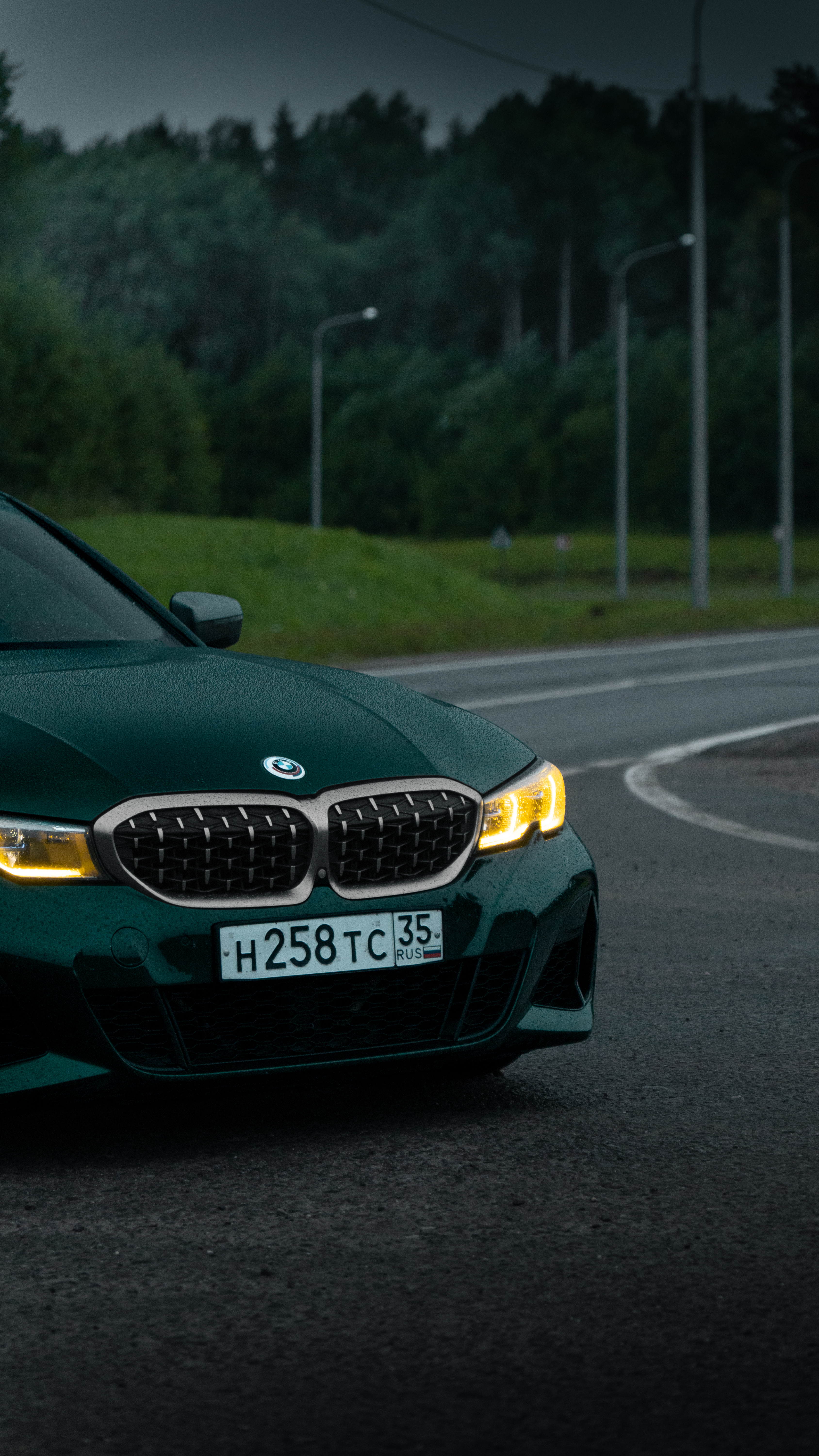 BMW M340 закат
